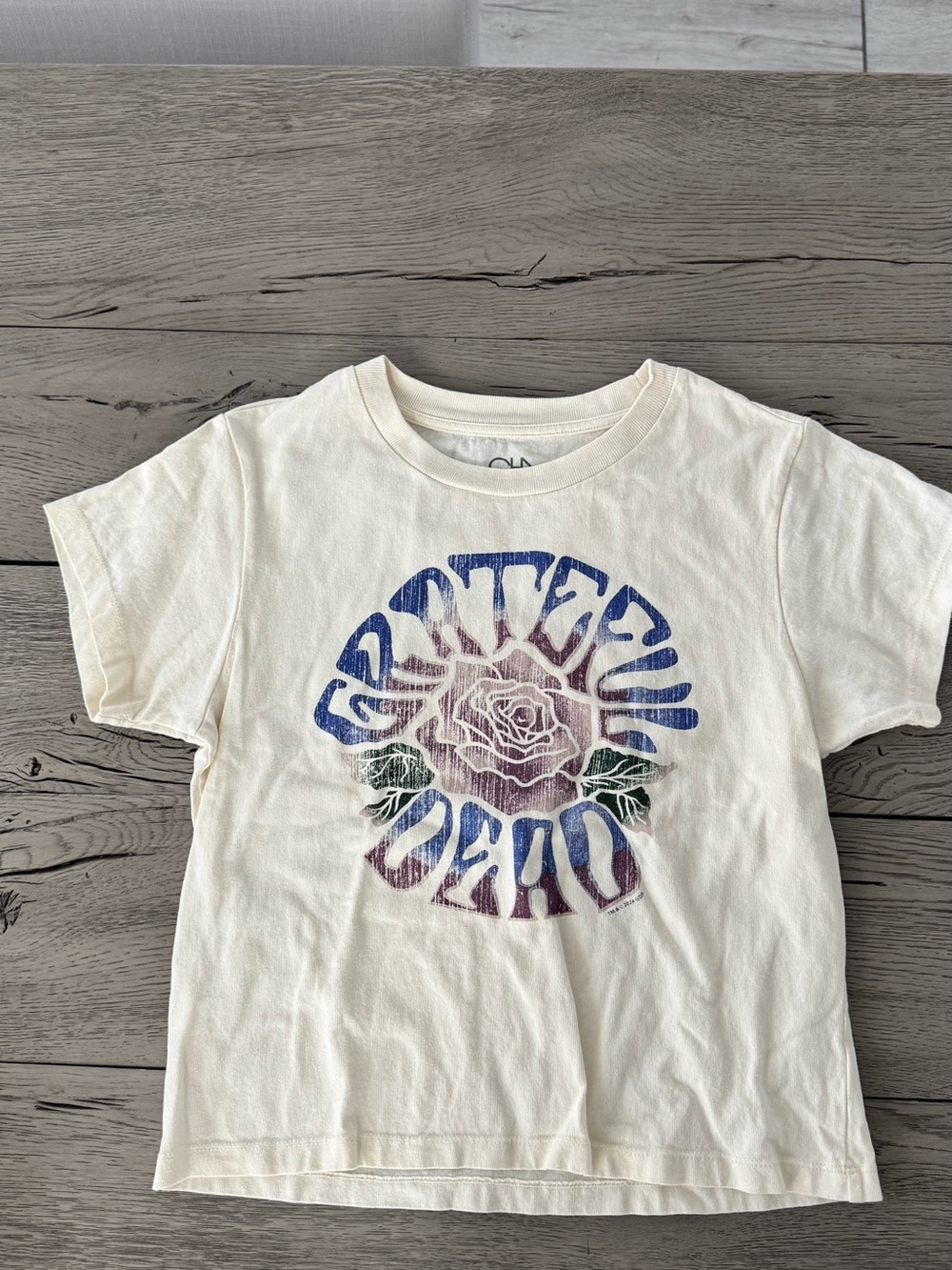 Chaser Cream Kids Grateful Dead Floral Graphic Tee